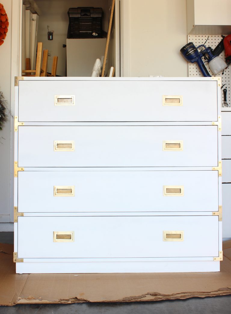 How to paint a dresser (painted campaign dresser)