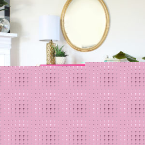 Hot Pink Painted Campaign Dresser Makeover
