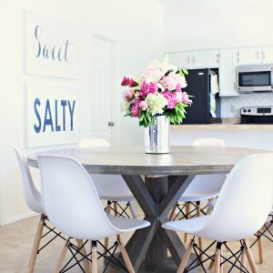 How to Stain a Wood Table + a Dining Room Update!