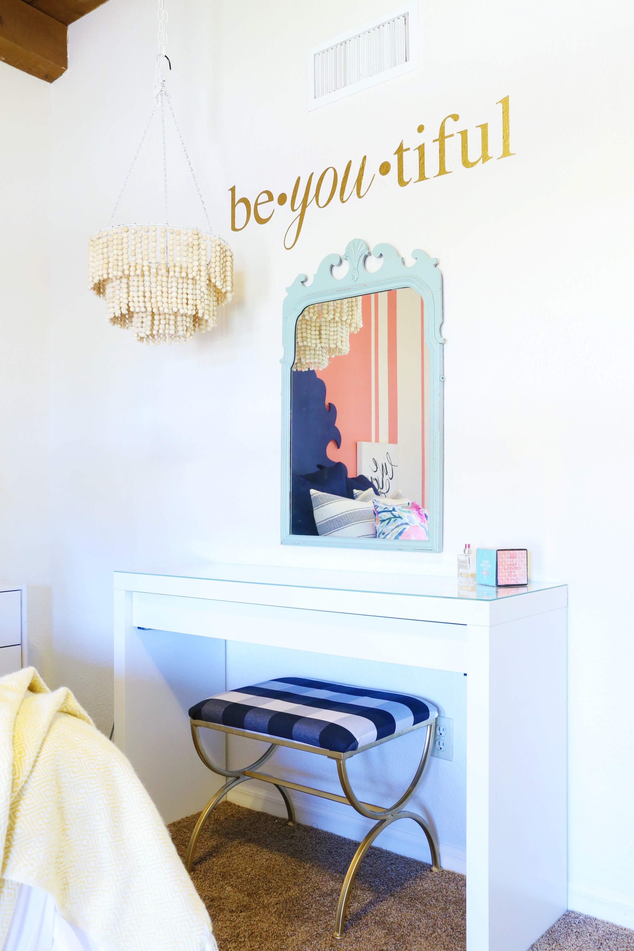 Colorful and Eclectic teenage bedroom makeover