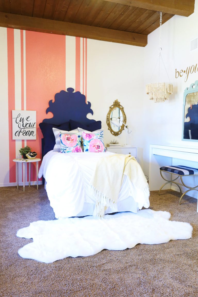 Colorful and Eclectic Teenage Bedroom Makeover