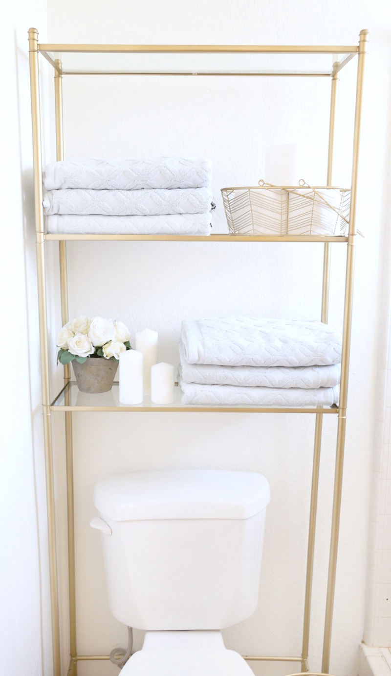 Elegant Grey and Gold Bathroom