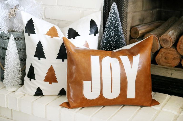 Bake Craft Sew Decorate: Faux Leather Christmas Pillow