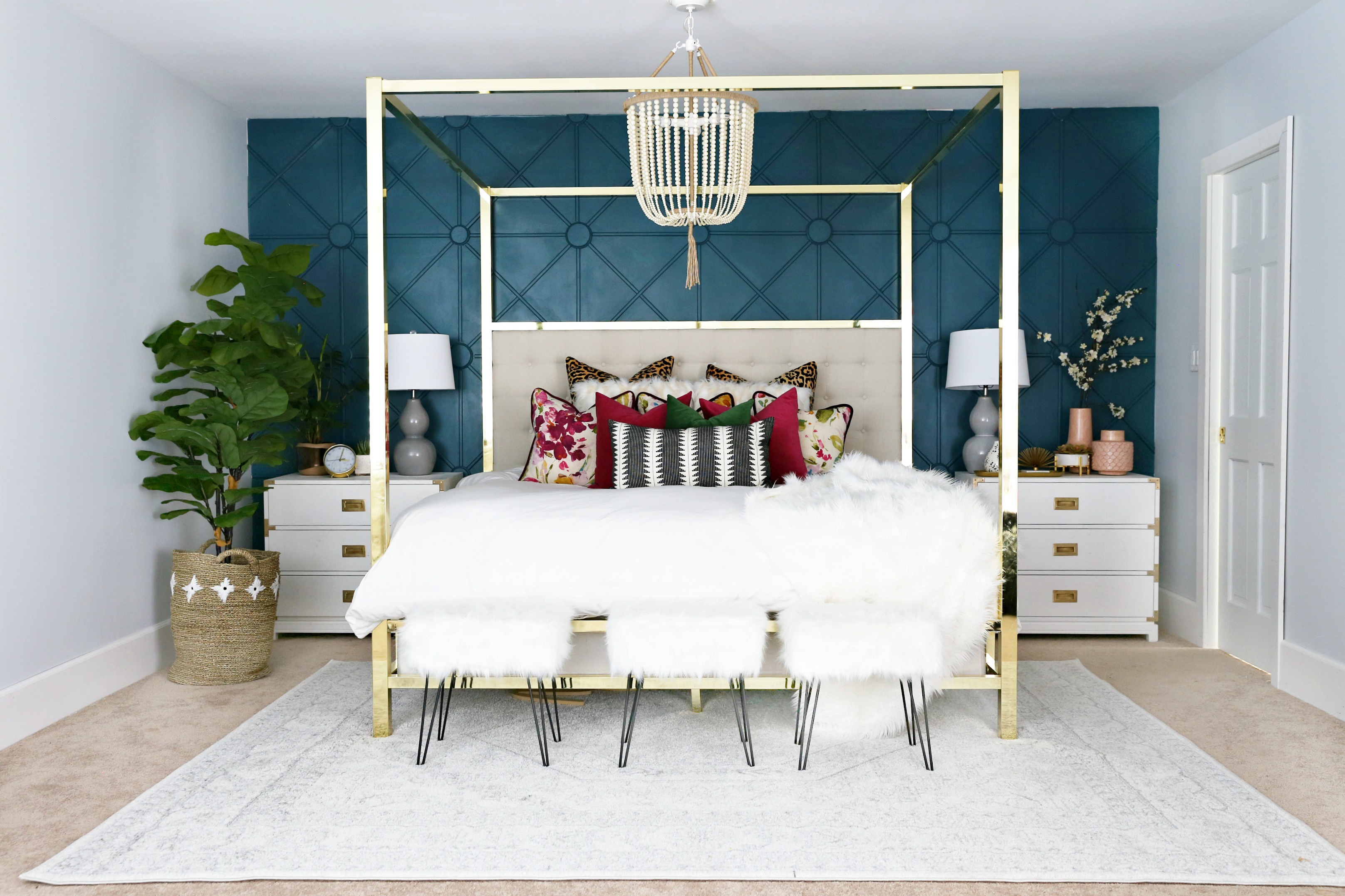 Master Bedroom Makeover With Awesome Accent Wall Classy