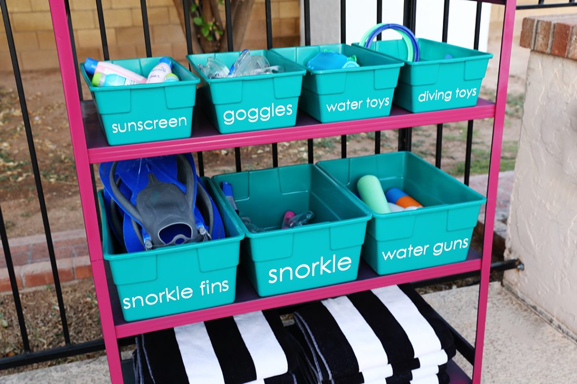 DIY Pool Organizer Classy Clutter