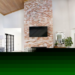 Modern Ranch Reno: How to Re-Grout a Brick Fireplace