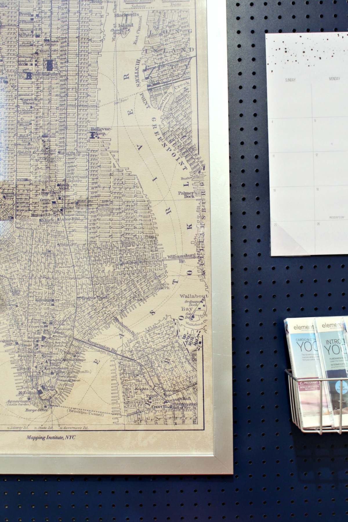 Easy DIY Project Home Gym Organizer using a pegboard