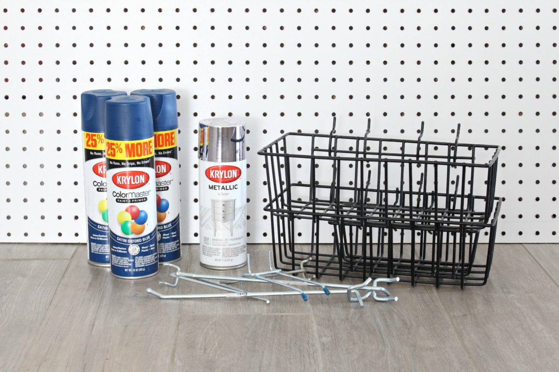 Easy DIY Project Home Gym Organizer using a pegboard