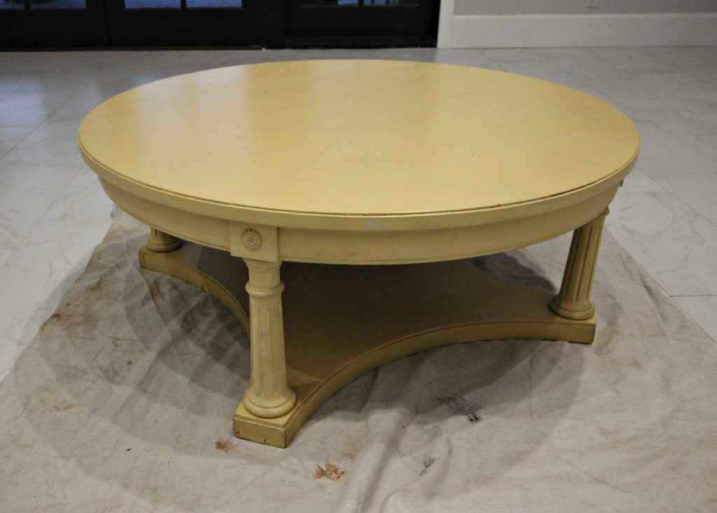 The Easy Way How To Chalk Paint Furniture, Chalk Painted Round Coffee Table