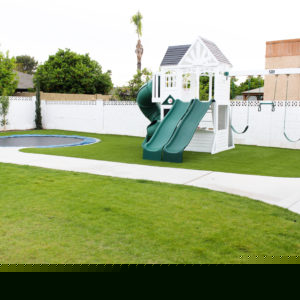 Modern Ranch House: Backyard phase 2- Painted Playset and New Pool Umbrellas